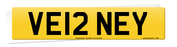 Registration number VE12 NEY